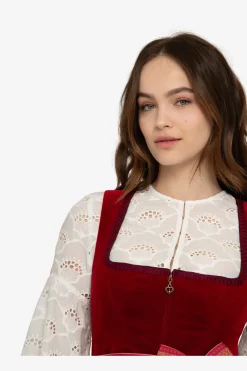 SPORTALM Dirndl*Dirndl mit rotem Samt