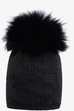 Damen SPORTALM Accessoires Mit Pelz|Accessoires Mit Pelz*Grobstrickmütze mit Echtpelz-Bommel