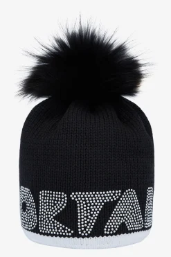 Damen SPORTALM Accessoires Mit Pelz|Accessoires Mit Pelz*Grobstrickmütze mit Echtpelz-Bommel