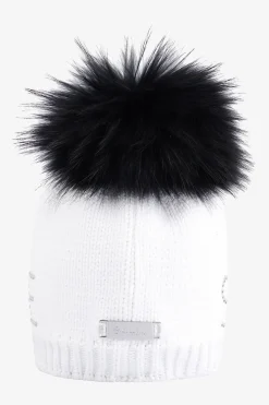 Damen SPORTALM Accessoires Mit Pelz|Accessoires Mit Pelz*Grobstrickmütze mit Echtpelz-Bommel
