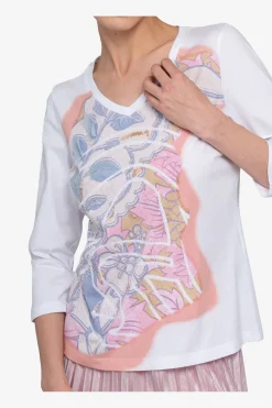 SPORTALM Shirts / Tops*Shirt mit rundem V-Ausschnitt