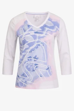 SPORTALM Shirts / Tops*Shirt mit rundem V-Ausschnitt